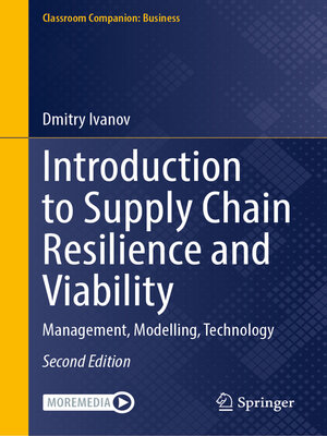 cover image of Introduction to Supply Chain Resilience and Viability